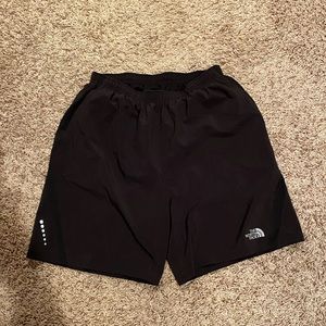 North Face black running shorts